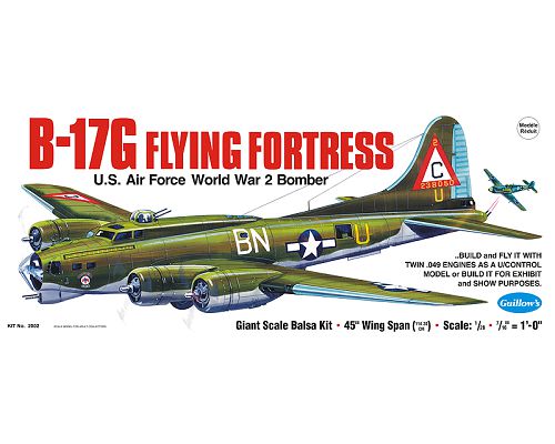 Guillow's B-17G Flying Fortress Balsa Plane Model Kit