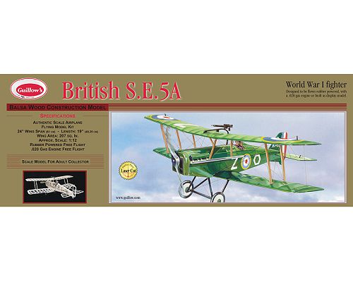 Guillow's SE5-A - Laser Cut Balsa Plane Model Kit