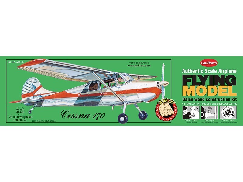 Guillow's Cessna 170 - Laser Cut Balsa Plane Model Kit