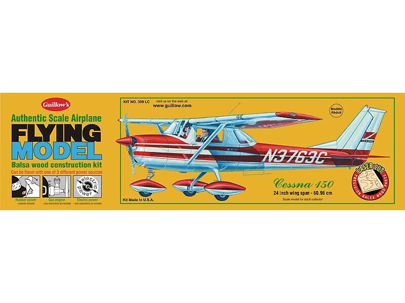 Guillow's Cessna 150 - Laser Cut Balsa Plane Model Kit