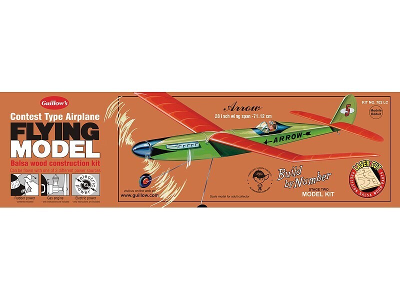 Guillow's Arrow - Laser Cut Balsa Plane Model Kit