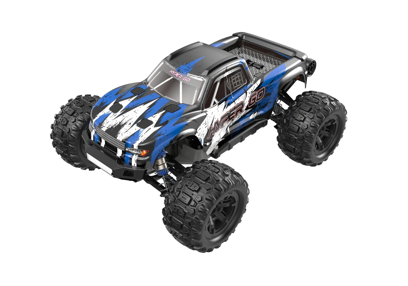 MJX 1/16 RTR Brushed RC Monster Truck with GPS (Blue) [H16H-1]