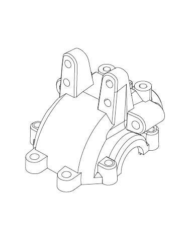 MJX Front Upper Gearbox Covers [14160]