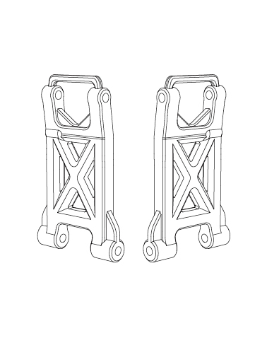 MJX Rear Lower Suspension Arms [14250]