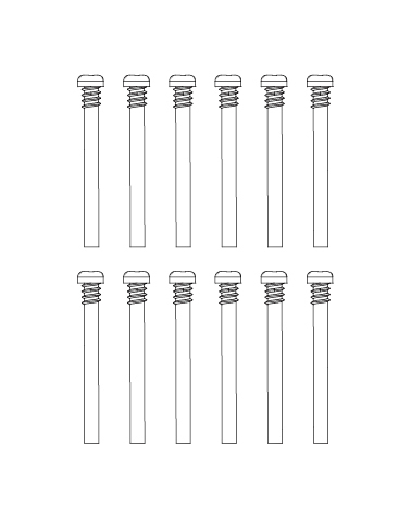 MJX Round Head Half Thread Screws (12pcs) [M3294]