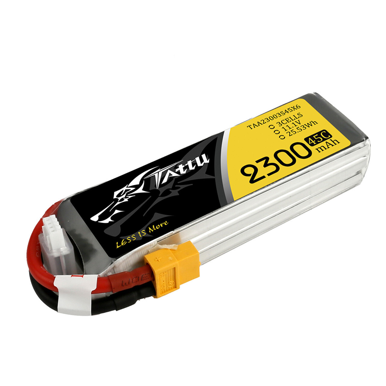 2300mAh Tattu 45C 11.1V 3S1P Lipo Battery (XT60 Plug)