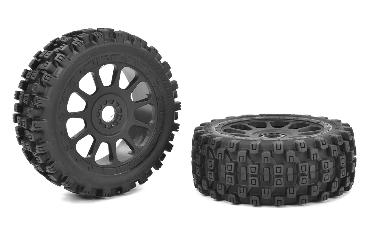 Team Corally - Scorpion XTB - Off-Road 1/8 Buggy Tires - Glued on Black Rims - 1