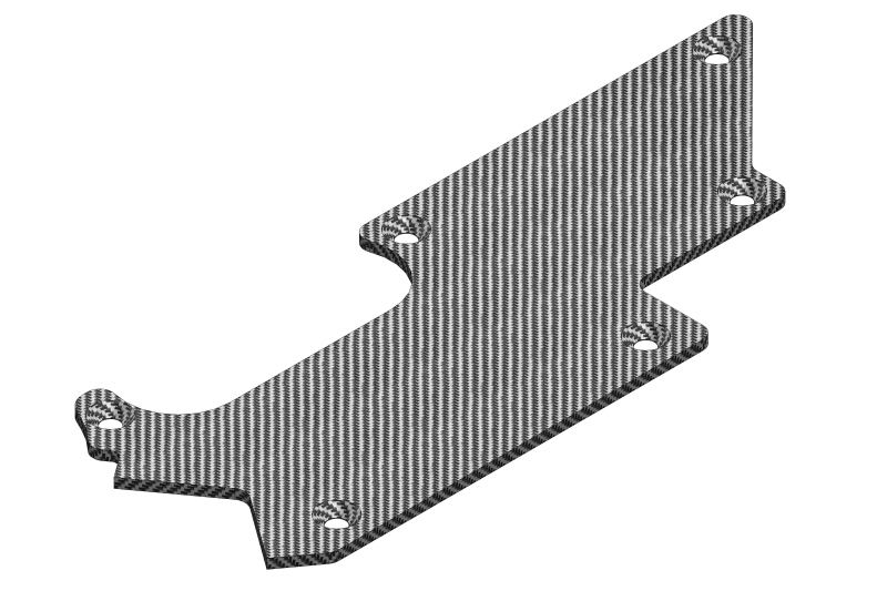 Team Corally - Suspension arm stiffener - Rear - Right - Graphit