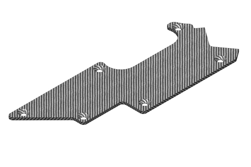 Team Corally - Suspension arm stiffener - Rear - Left - Graphite