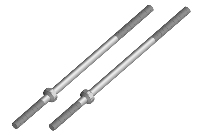 Team Corally - Turnbuckle 80 mm - M3 - Steel - 2 pcs