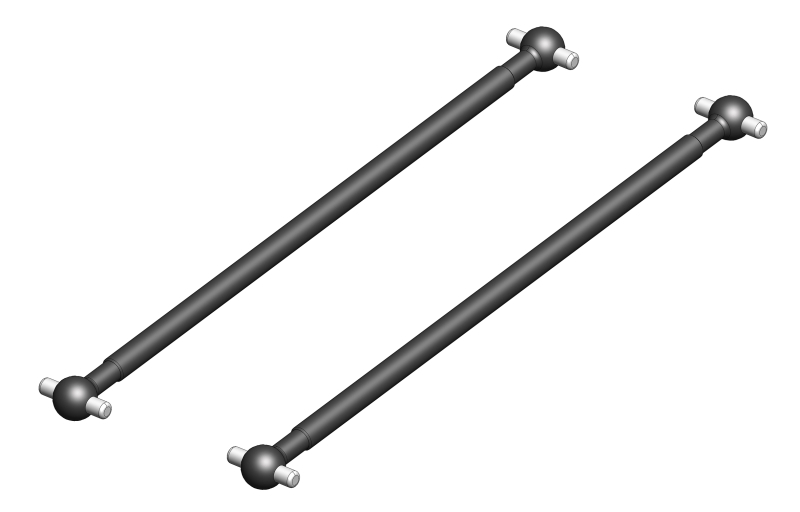 Team Corally - Drive Shaft - Rear - Steel - 2 Pcs