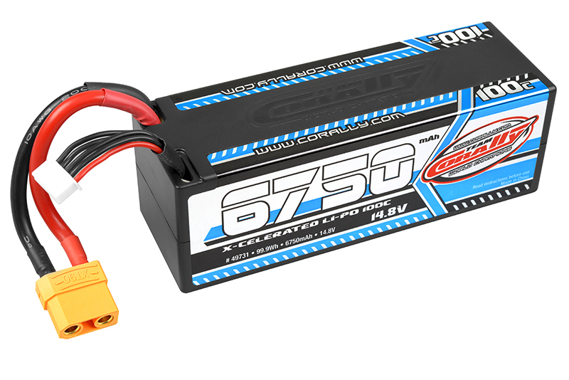 Team Corally - X-Celerated 100C LiPo Battery - 6750 mAh - 14.8V