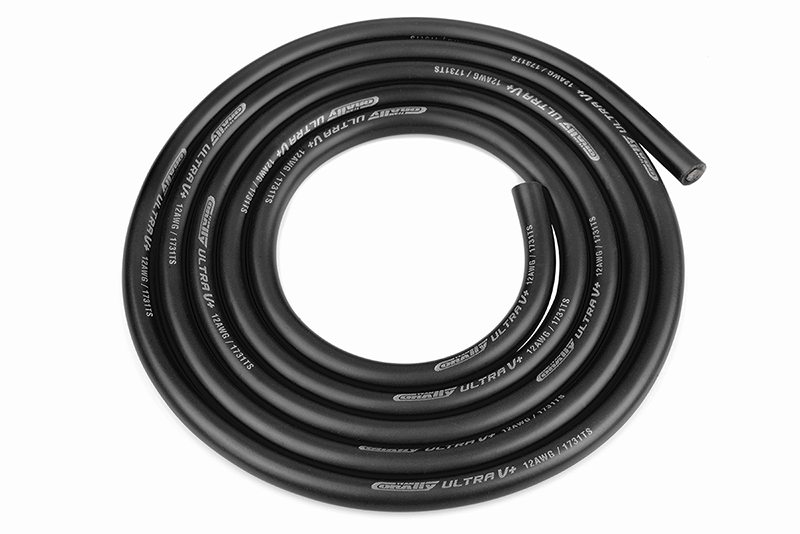 Team Corally - Ultra V+ Silicone Wire - Super Flexible - Black -