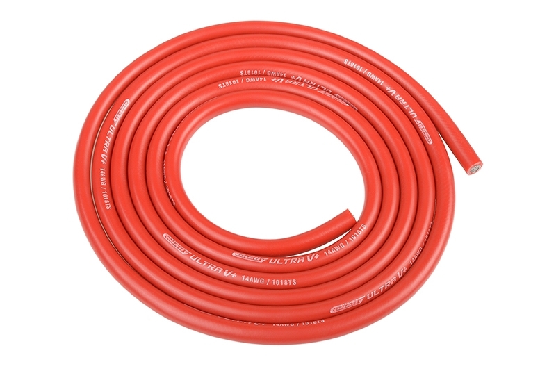 Team Corally - Ultra V+ Silicone Wire - Super Flexible - Red - 1