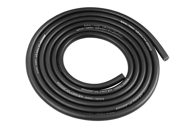 Team Corally - Ultra V+ Silicone Wire - Super Flexible - Black -