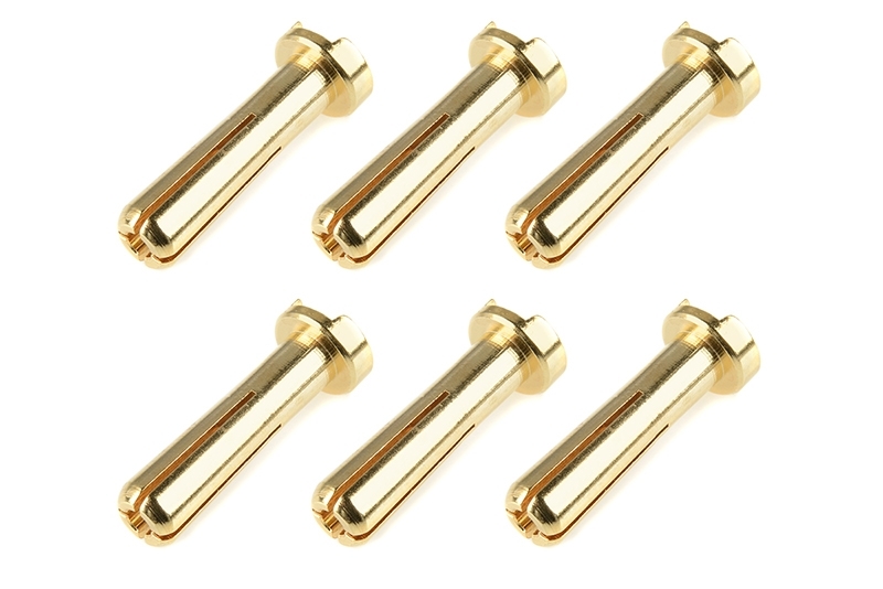 Team Corally - Bullit Connector 4.0mm - Male - Solid Type - Gold