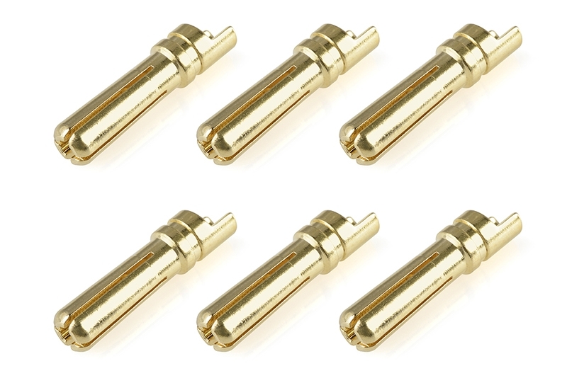 Team Corally - Bullit Connector 4.0mm - Male - Solid Type - Gold