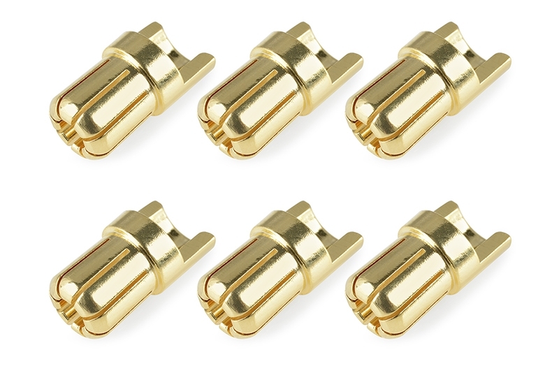 Team Corally - Bullit Connector 6.5mm - Male - Solid Type - Gold