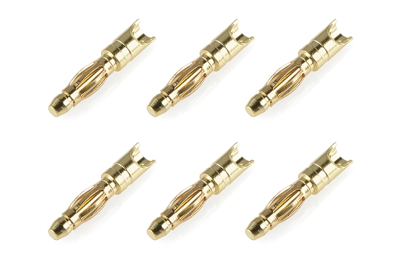 Team Corally - Bullit Connector 2.0mm - Male - Spring Type - Gol