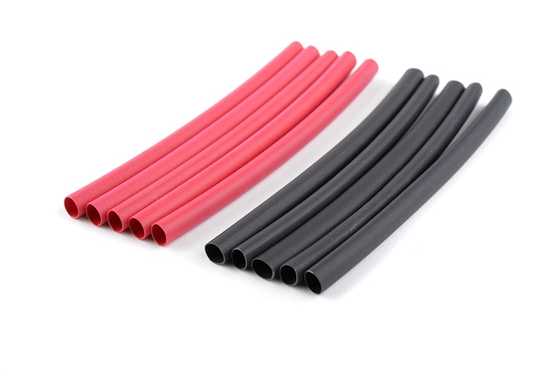 Team Corally - Shrink Tubing - 3.2mm - Red + Black - 10 pcs