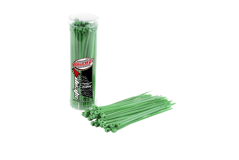 Team Corally - Strap-it - Cable Tie Raps - Green - 2.5x100mm - 5