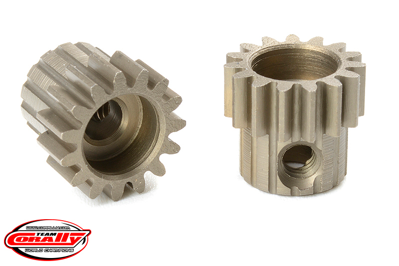 Team Corally - M0.6 Pinion - Short - Hardened Steel - 15 Teeth -