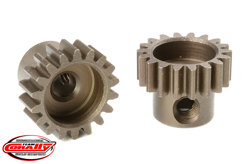 Team Corally - M0.6 Pinion - Short - Hardened Steel - 18 Teeth -