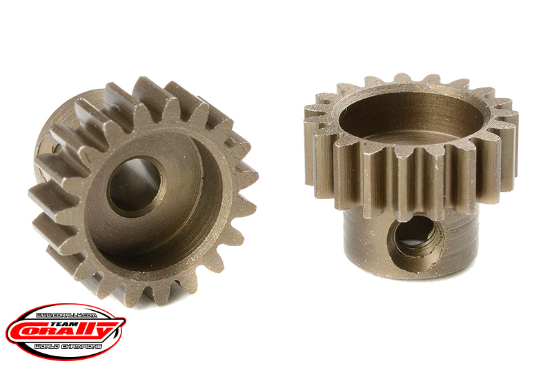 Team Corally - M0.6 Pinion - Short - Hardened Steel - 19 Teeth -