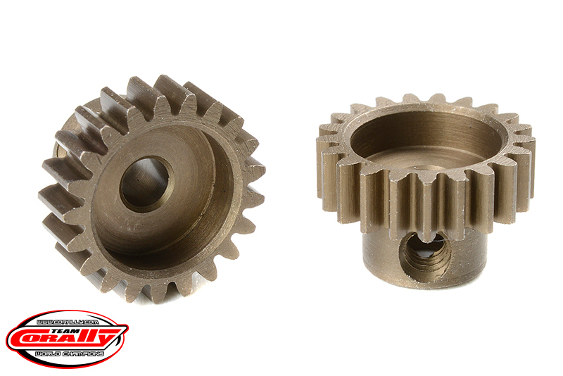 Team Corally - M0.6 Pinion - Short - Hardened Steel - 21 Teeth -