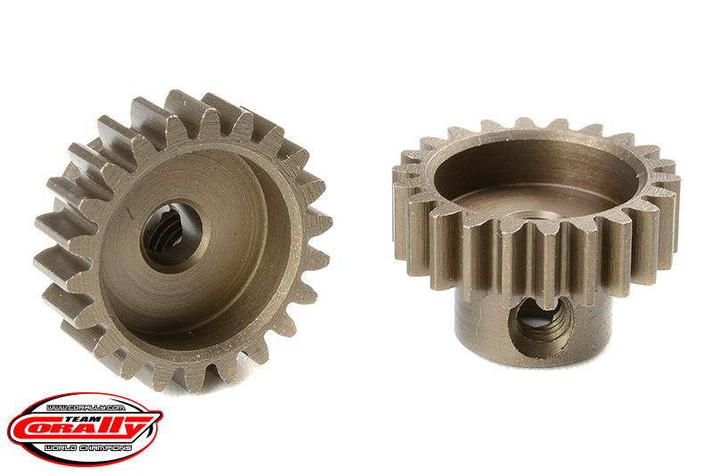 Team Corally - M0.6 Pinion - Short - Hardened Steel - 22 Teeth -