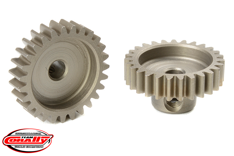 Team Corally - M0.6 Pinion - Short - Hardened Steel - 27 Teeth -