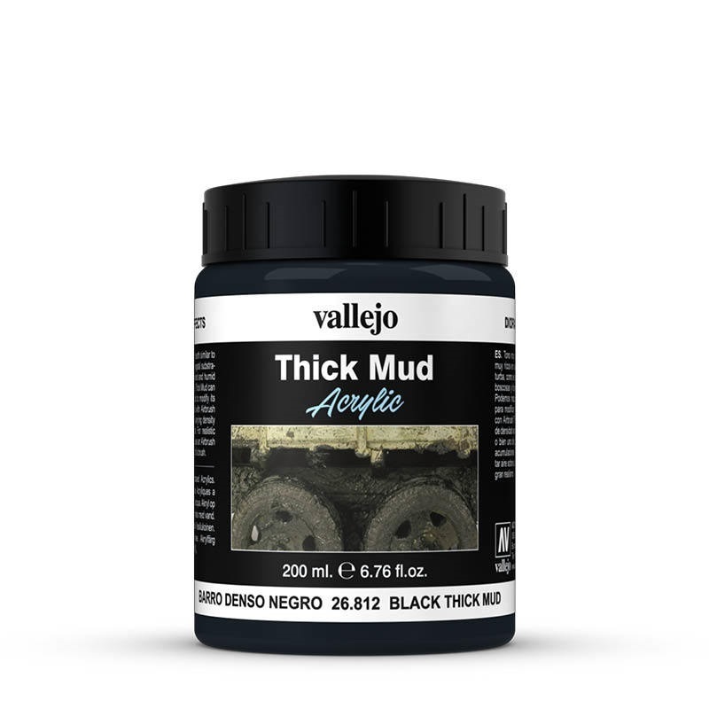 Vallejo Diorama Effects Black Thick Mud 200ml [26812]