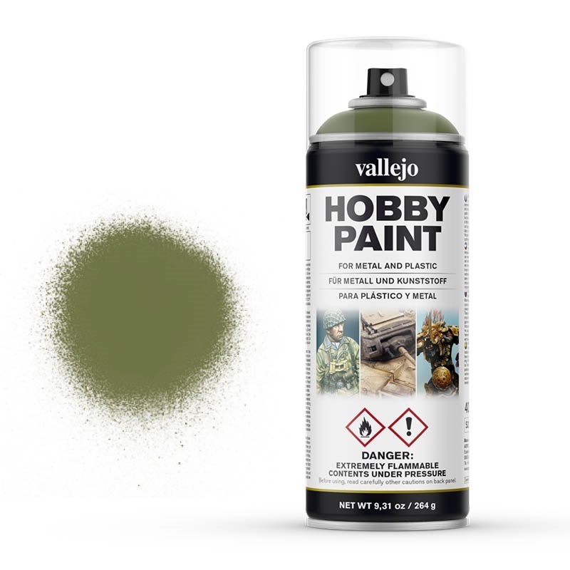 Vallejo Aerosol Goblin Green 400ml Hobby Spray Paint [28027]