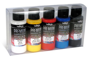 Vallejo Premium Colour Opaque Colours 5 Colour Set Acrylic Airbr