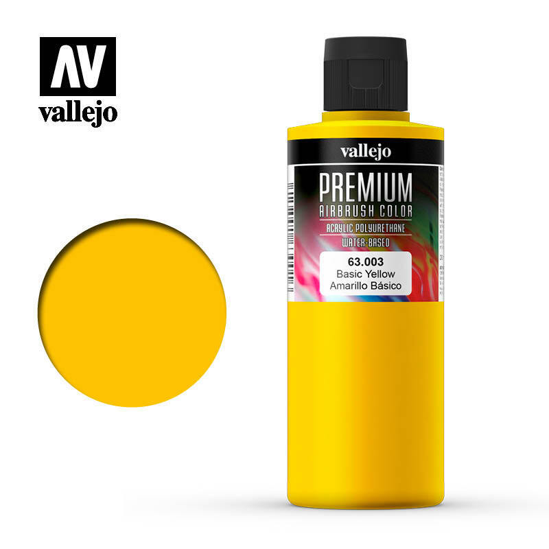 Vallejo Premium Colour Basic Yellow 200 ml. [63003]