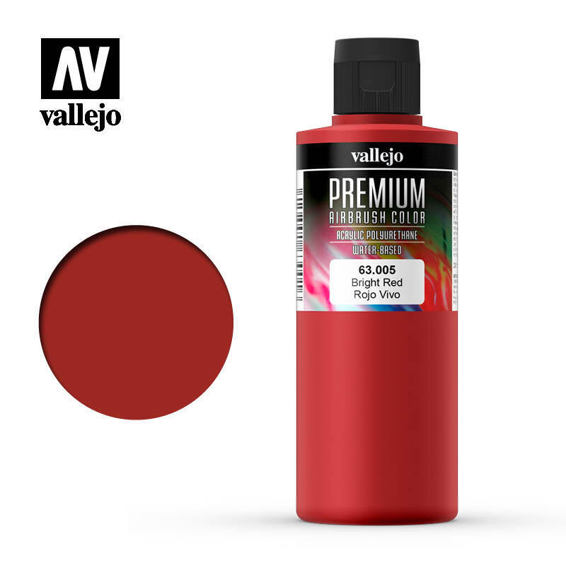 Vallejo Premium Colour Bright Red 200 ml. [63005]