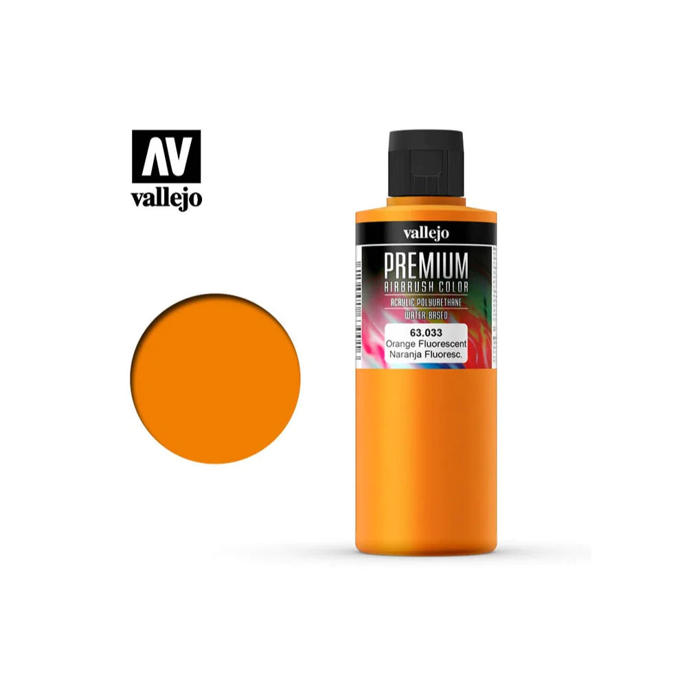 Vallejo Premium Colour Orange Fluo 200 ml. [63033]