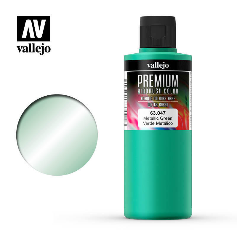 Vallejo Premium Colour Metallic Green 200 ml. [63047]