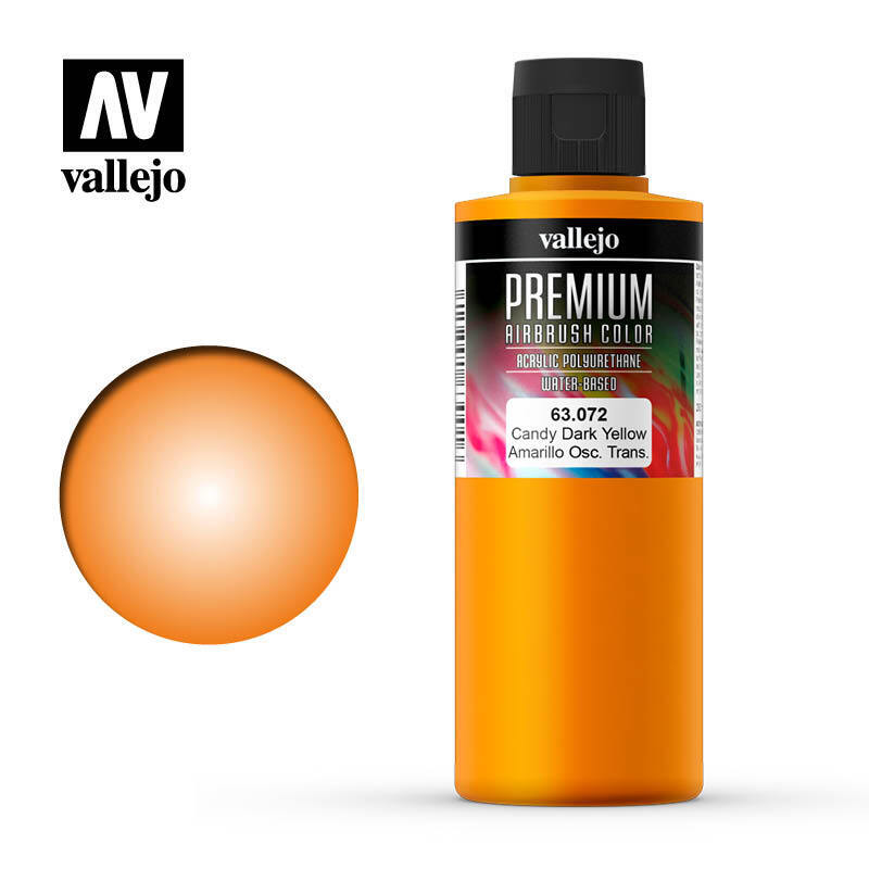 Vallejo Premium Colour Candy Dark Yellow 200 ml. [63072]