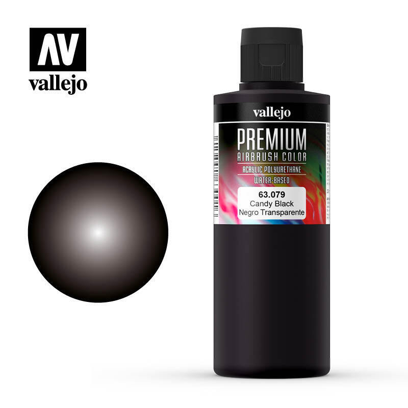 Vallejo Premium Colour Candy Black 200 ml. [63079]