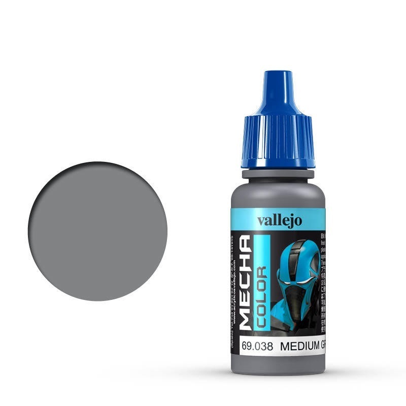 Vallejo Mecha Colour Medium Grey 17ml Acrylic Airbrush Paint [69