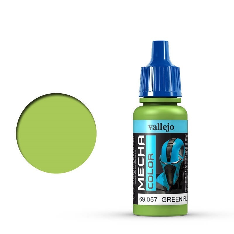 Vallejo Mecha Colour Green Fluorescent 17ml Acrylic Airbrush Pai