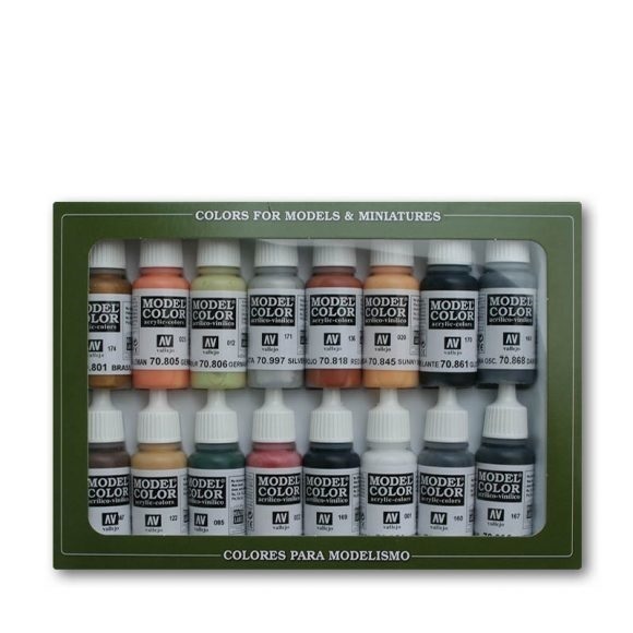 Vallejo Model Colour German Colors WWII 16 Colour Acrylic Paint