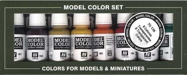 Vallejo Model Colour Transparent Colors 8 Colour Acrylic Paint S