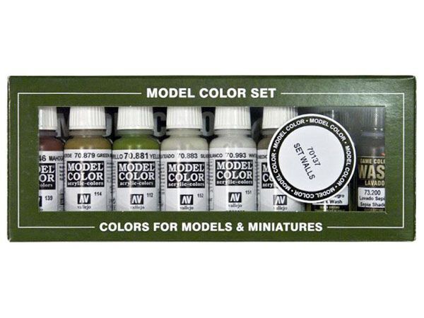 Vallejo Model Colour Building Set 8 Colour Acrylic Paint Set [70