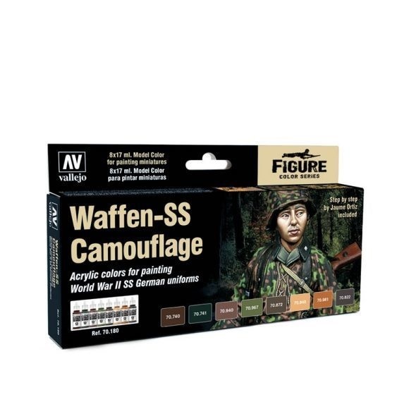 Vallejo Model Colour Waffen-SS Camouflage Acrylic Paint Set [701