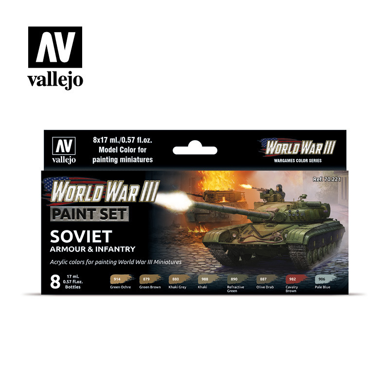 Vallejo Model Colour WWIII Soviet Armour & Infantry Acrylic 8 Co