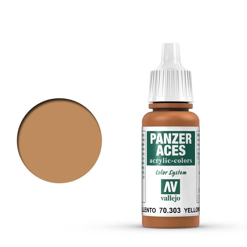 Vallejo Panzer Aces Yellowish Rust 17 ml Acrylic Paint [70303]