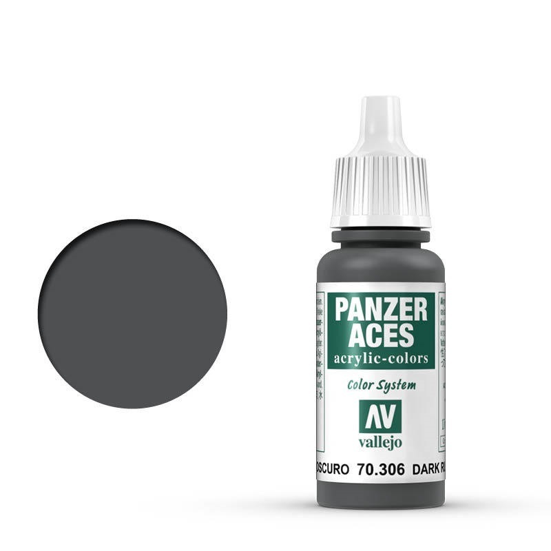 Vallejo Panzer Aces Dark Rubber 17 ml Acrylic Paint [70306]