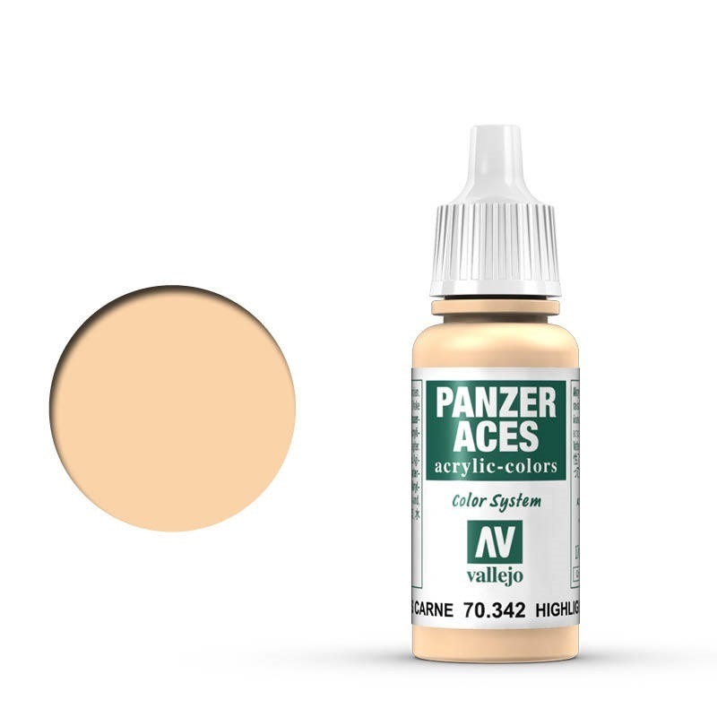 Vallejo Panzer Aces Flesh Highlights 17 ml Acrylic Paint [70342]